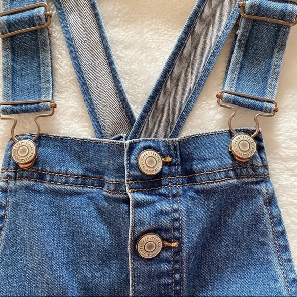 AEROPOSTAL Skinny Destroyed Denim Overalls Jeans 6 - Picture 7 of 13